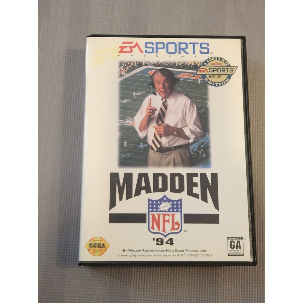 Madden NFL '94 (Sega Genesis, 1993) CIB‎